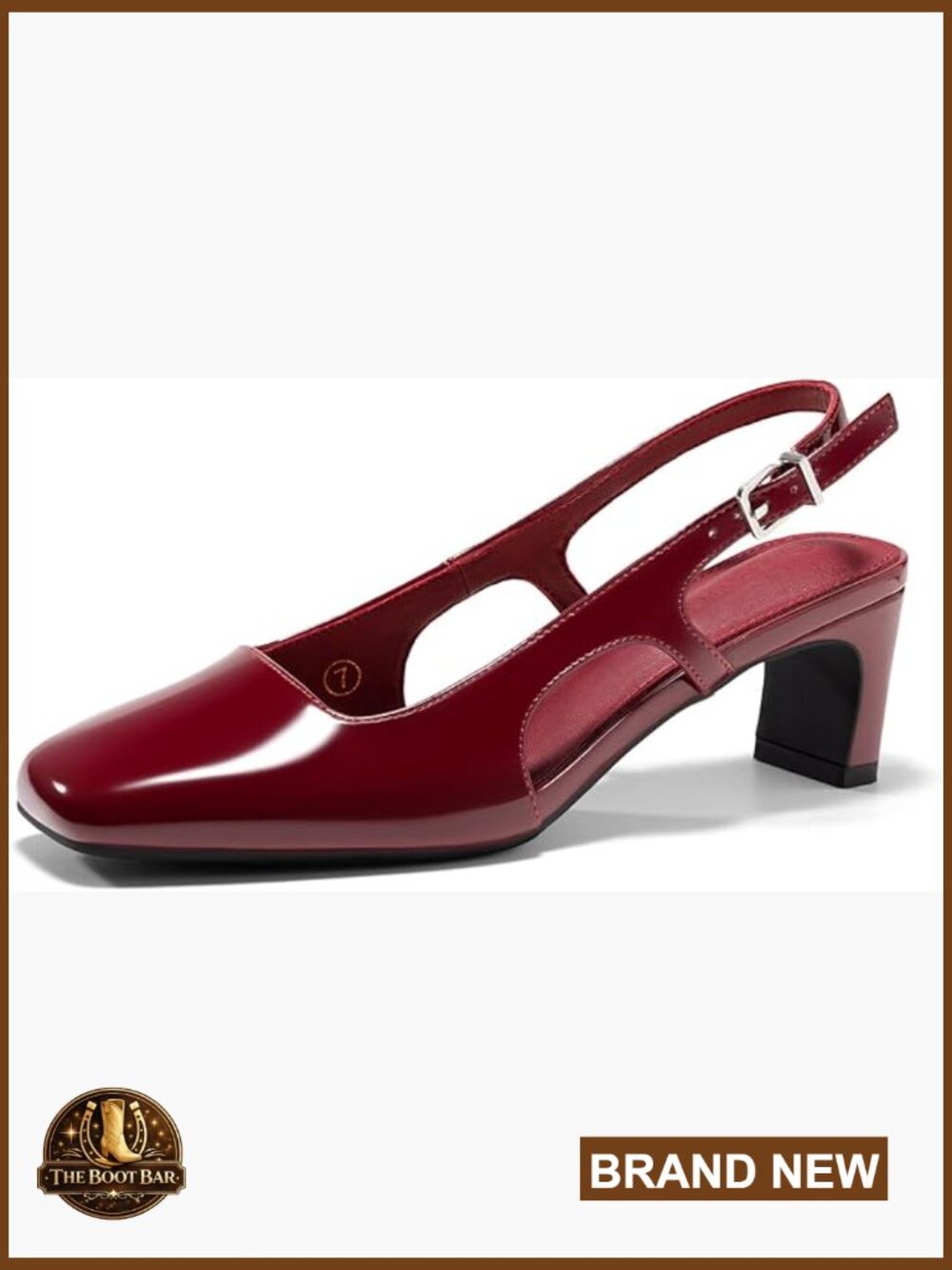 Slingback Chunky Low Heels Closed Square Toe Pumps Wedding Party Dress Shoes